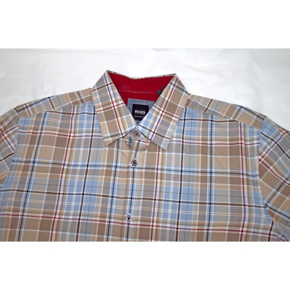 Hugo Boss Mens Long Sleeve Button Front Flip Cuff - Picture 5 of 8